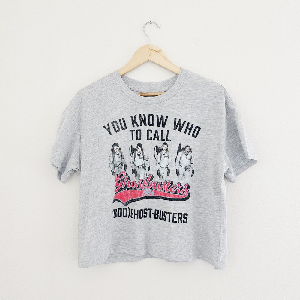 NEW Ghostbusters Cropped Graphic Tee
